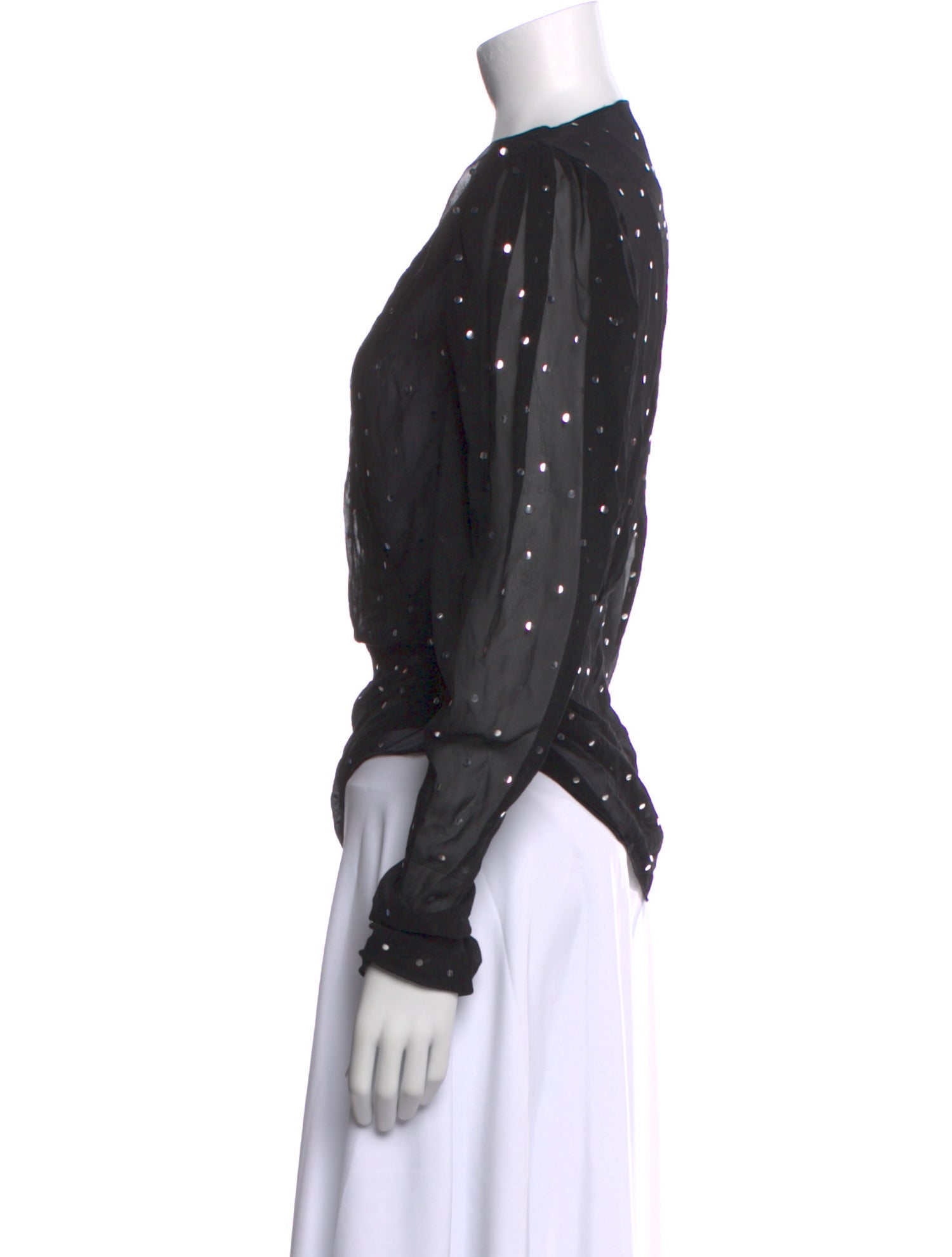 Magda Butrym V-Neck Long Sleeve Blouse