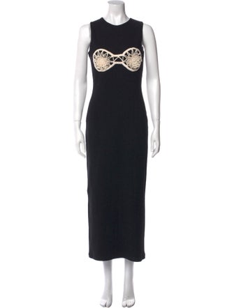 Magda Butrym Crew Neck Long Dress