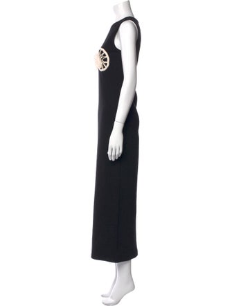 Magda Butrym Crew Neck Long Dress