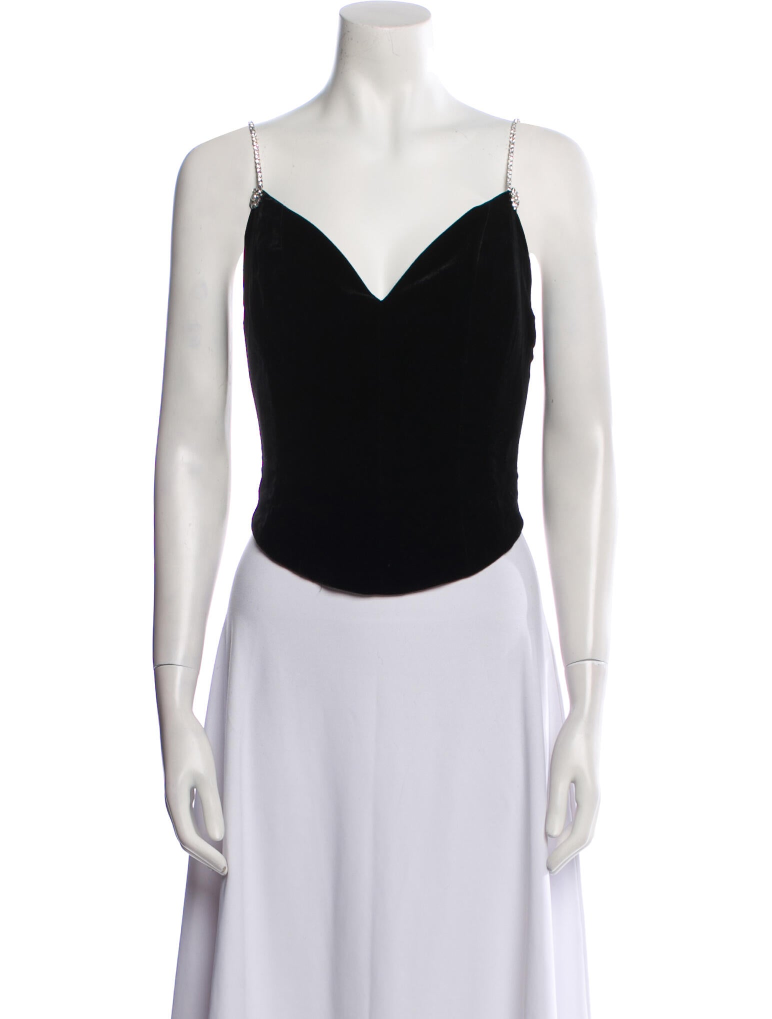Magda Butrym V-Neck Sleeveless Crop Top