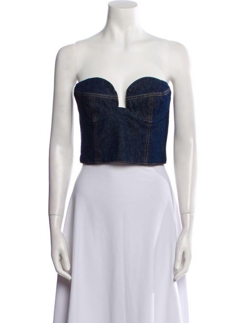 Magda Butrym Strapless Crop Top