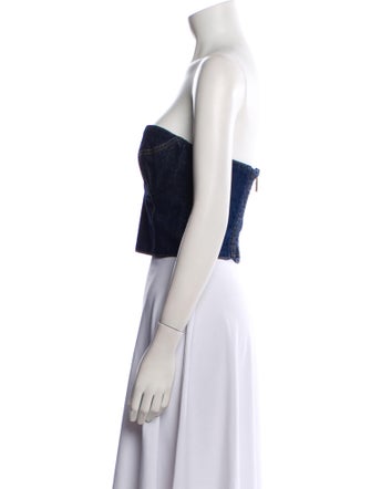 Magda Butrym Strapless Crop Top