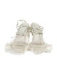 Magda Butrym Leather Lace Trim Embellishment Sandals