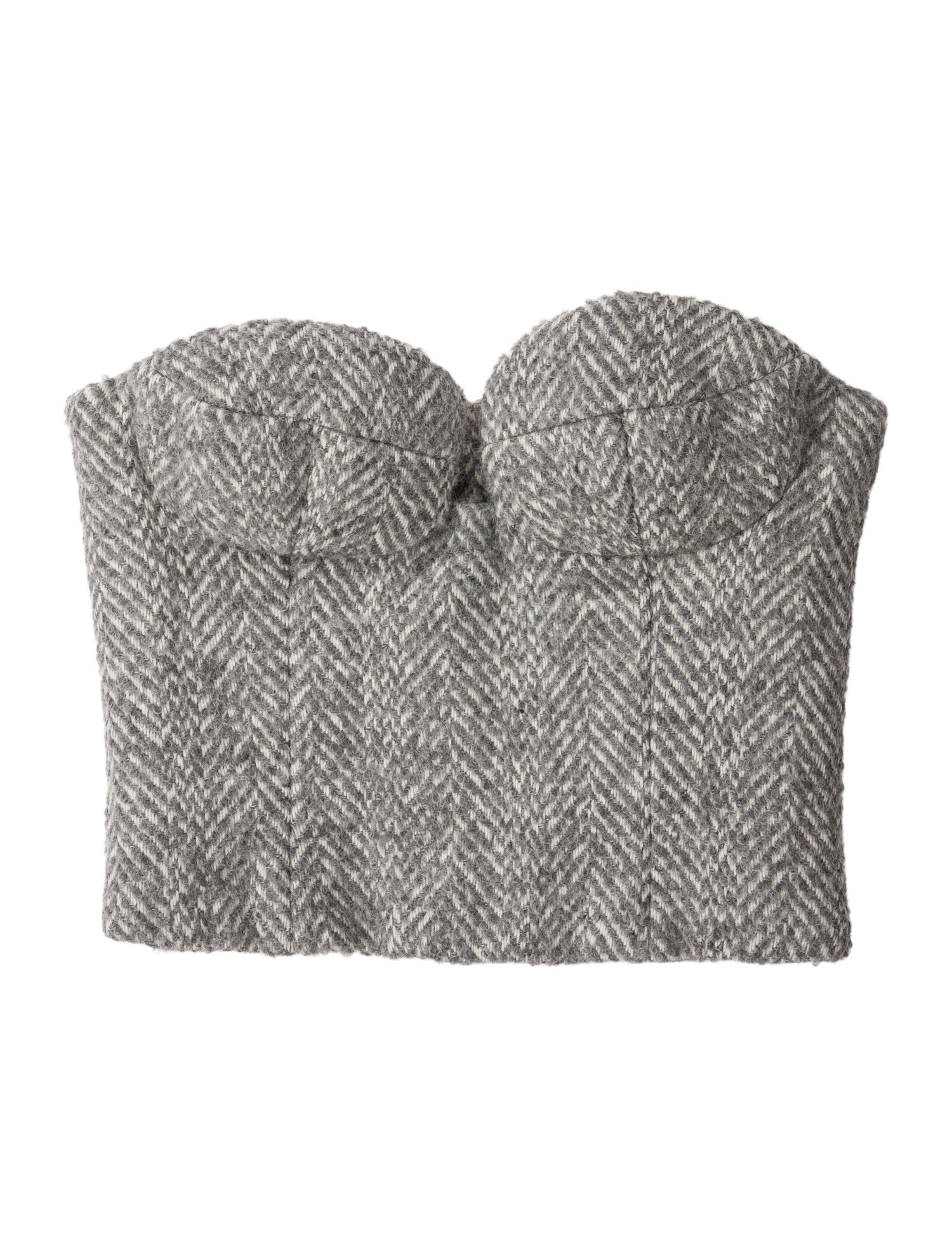 Magda Butrym Virgin Wool Printed Crop Top w/ Tags