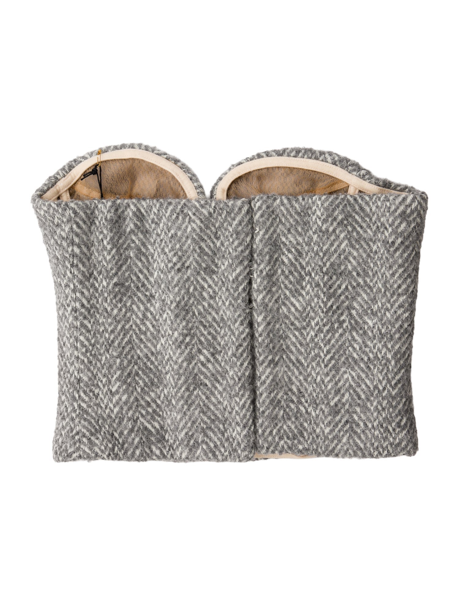 Magda Butrym Virgin Wool Printed Crop Top w/ Tags