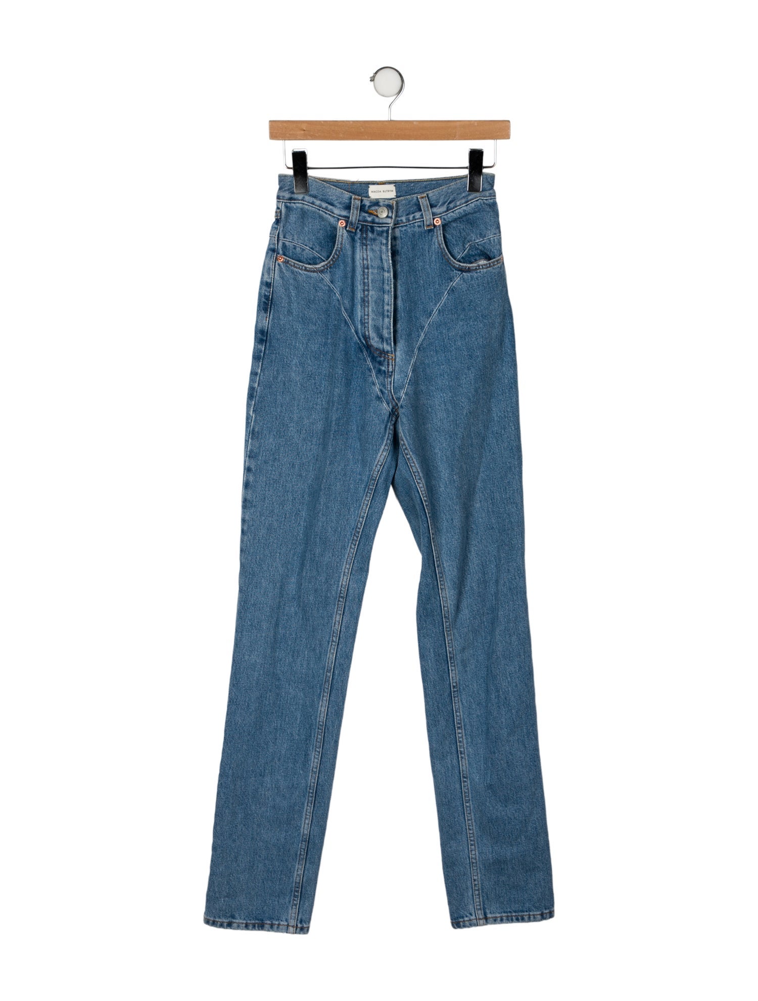 Magda Butrym High-Rise Straight Leg Jeans