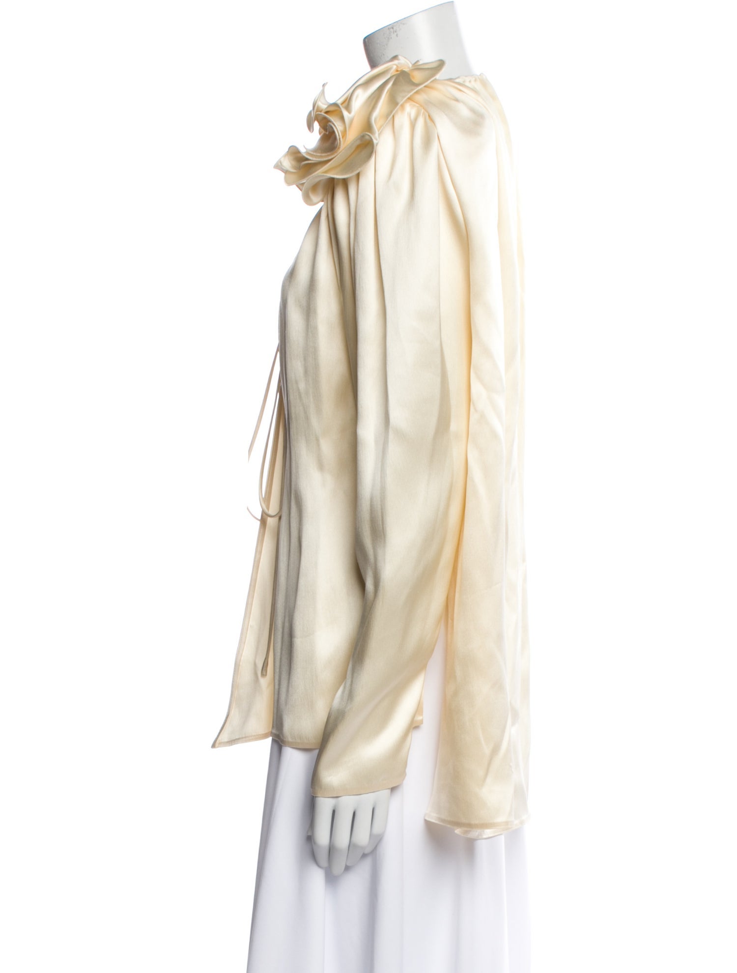 Magda Butrym Silk V-Neck Blouse