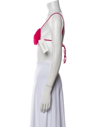 Magda Butrym Square Neckline Sleeveless Crop Top