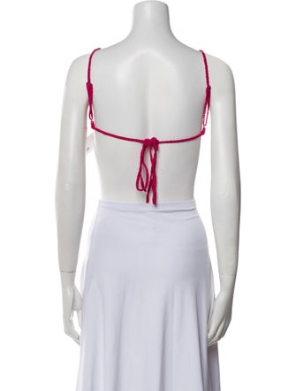 Magda Butrym Square Neckline Sleeveless Crop Top