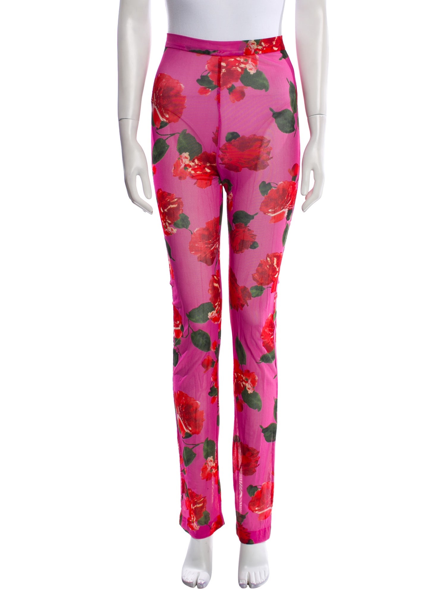 Magda Butrym Floral Print Straight Leg Pants w/ Tags