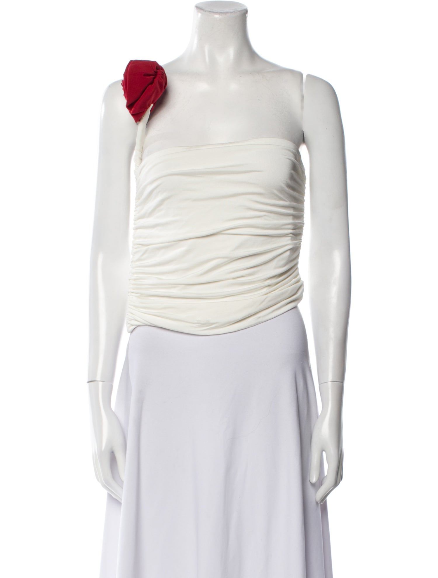 Magda Butrym Square Neckline Sleeveless Crop Top