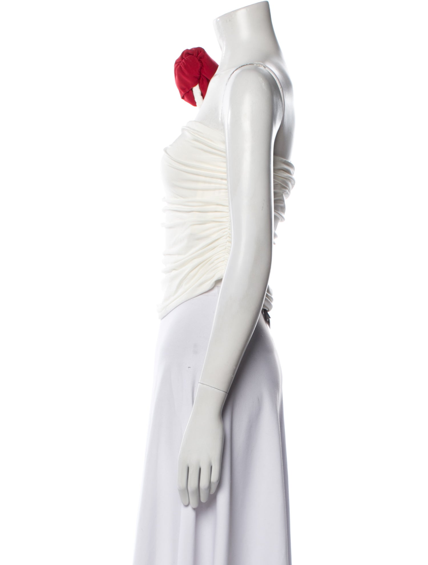 Magda Butrym Square Neckline Sleeveless Crop Top