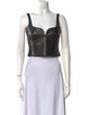 Magda Butrym Leather Square Neckline Crop Top