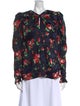 Magda Butrym Silk Floral Print Blouse
