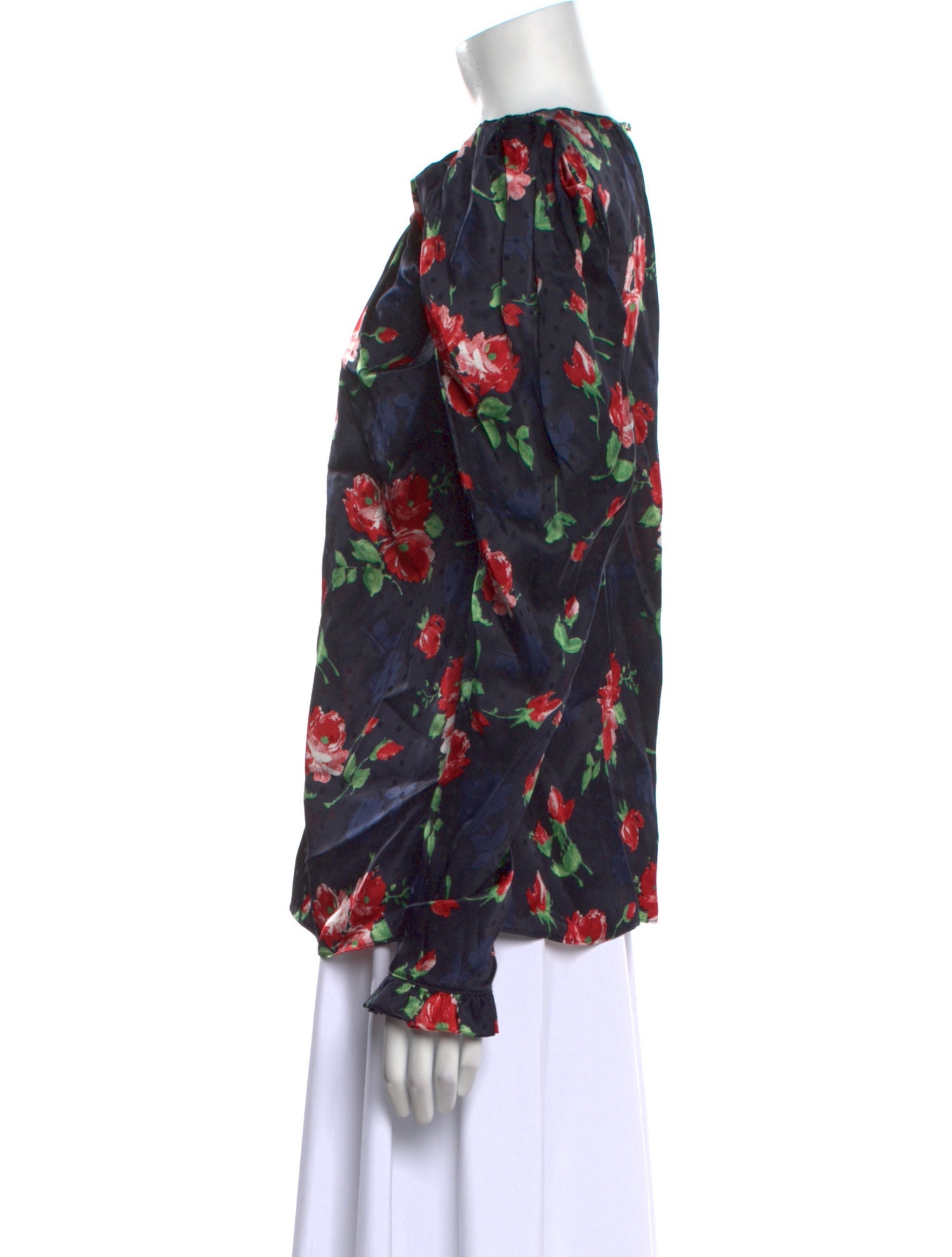 Magda Butrym Silk Floral Print Blouse