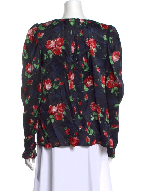 Magda Butrym Silk Floral Print Blouse