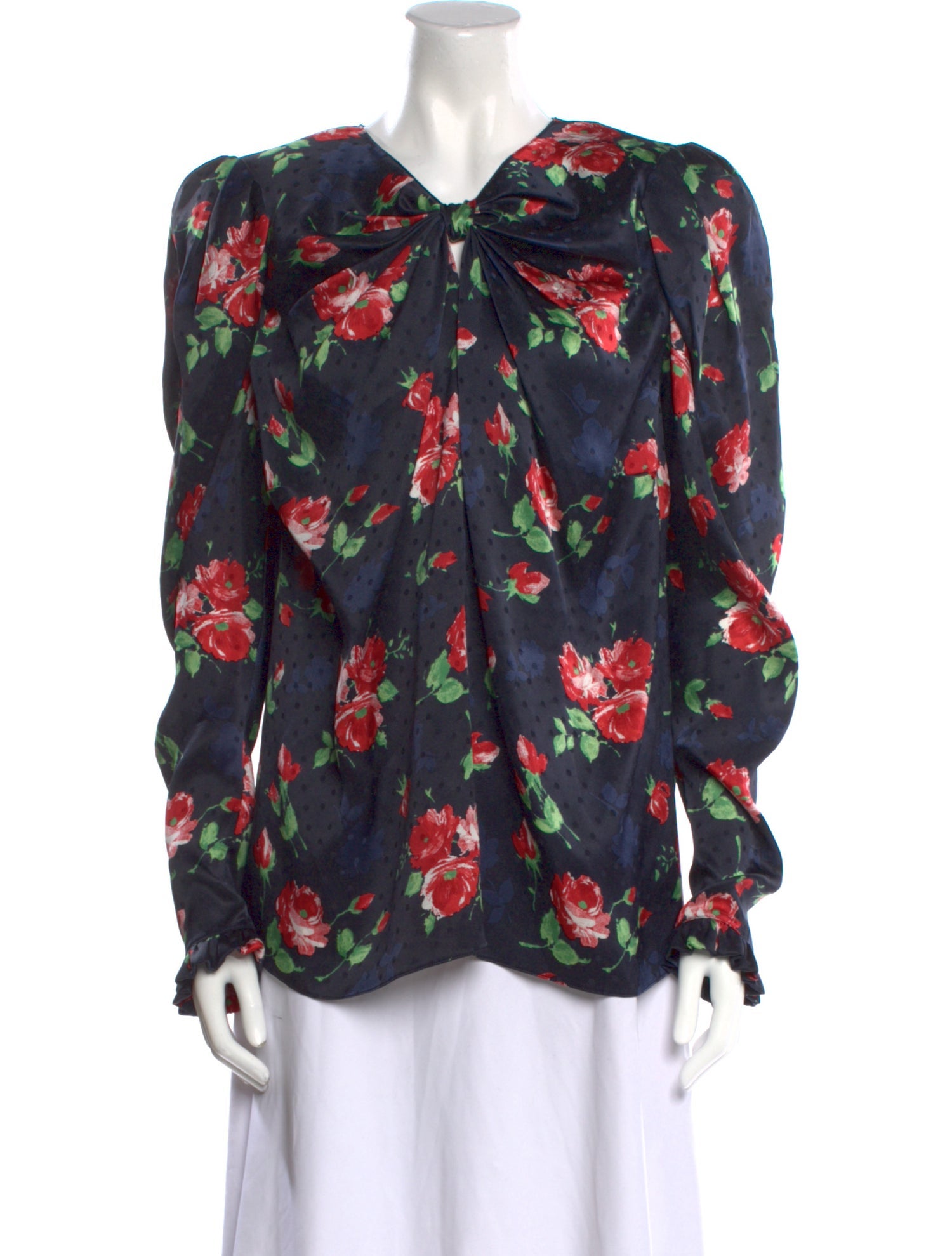 Magda Butrym Silk Floral Print Blouse