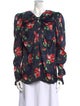 Magda Butrym Silk Floral Print Blouse