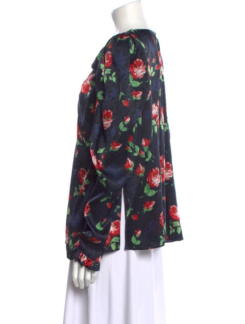 Magda Butrym Silk Floral Print Blouse