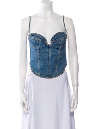 Magda Butrym Strapless Crop Top