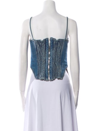 Magda Butrym Strapless Crop Top