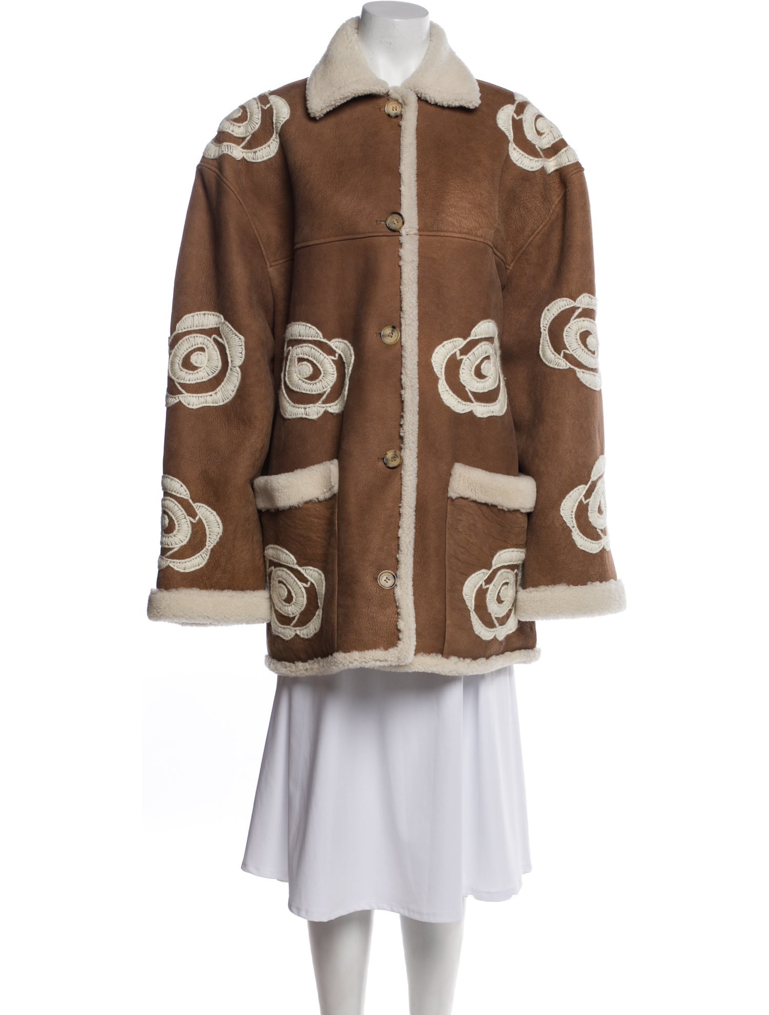 Magda Butrym Leather Graphic Print Jacket