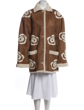 Magda Butrym Leather Graphic Print Jacket