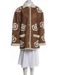 Magda Butrym Leather Graphic Print Jacket