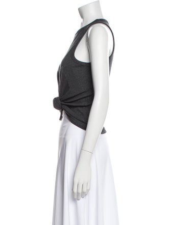Magda Butrym Crew Neck Sleeveless Crop Top