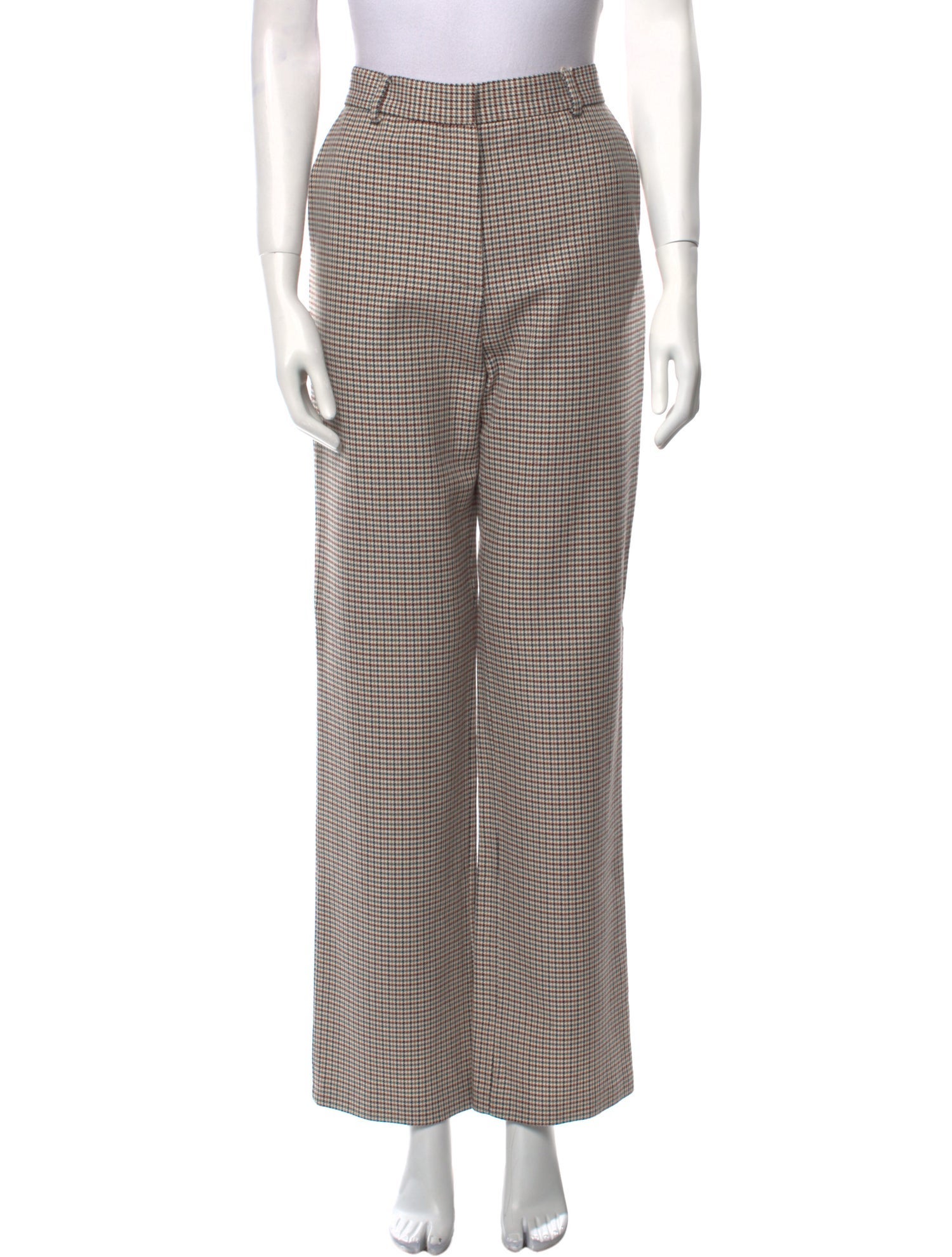 Magda Butrym Plaid Print Straight Leg Pants w/ Tags