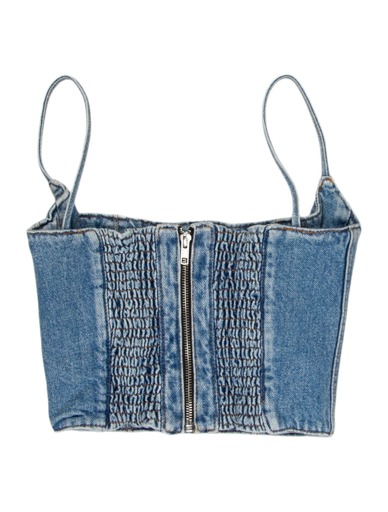 Magda Butrym Square Neckline Sleeveless Crop Top