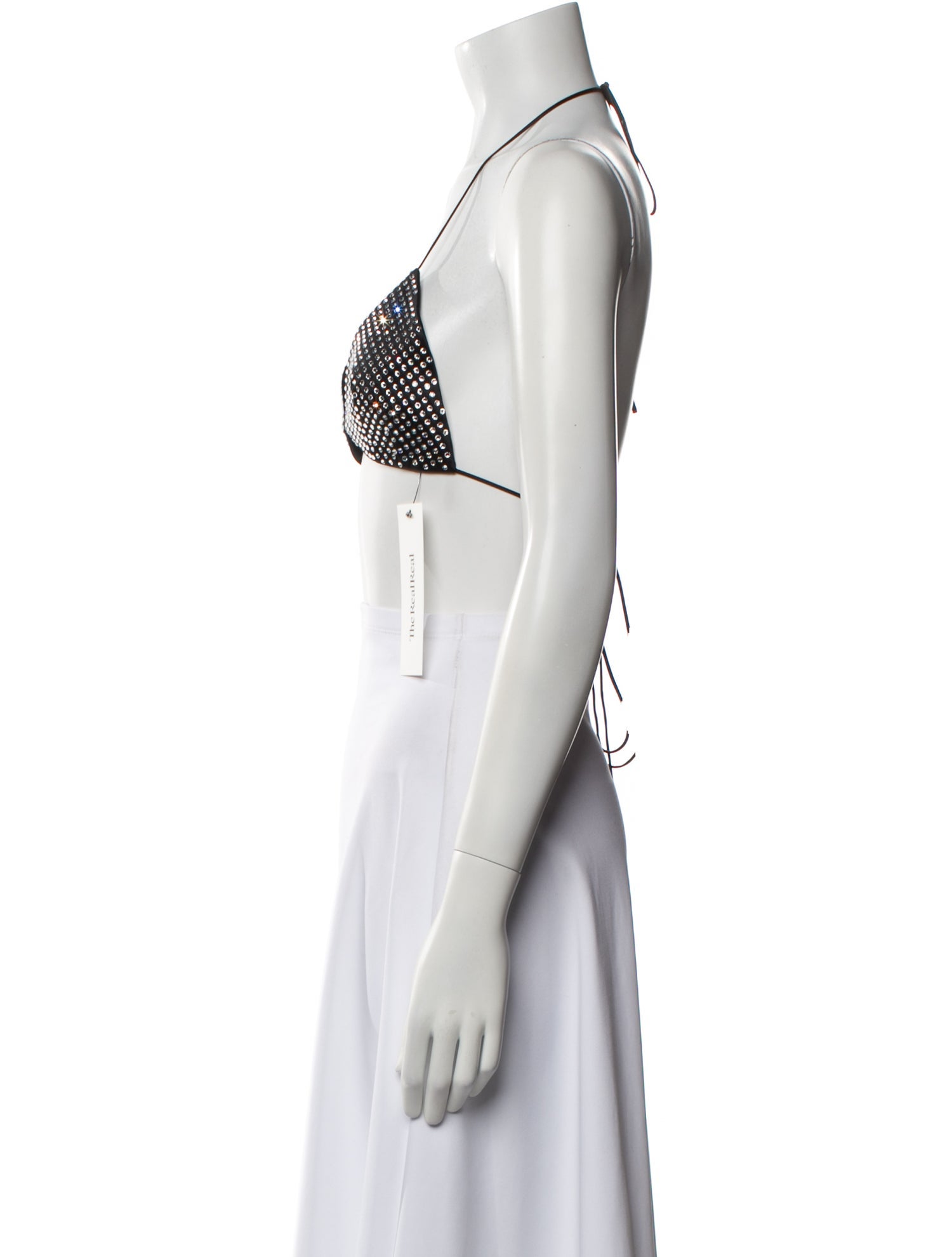 Magda Butrym Silk Halterneck Crop Top