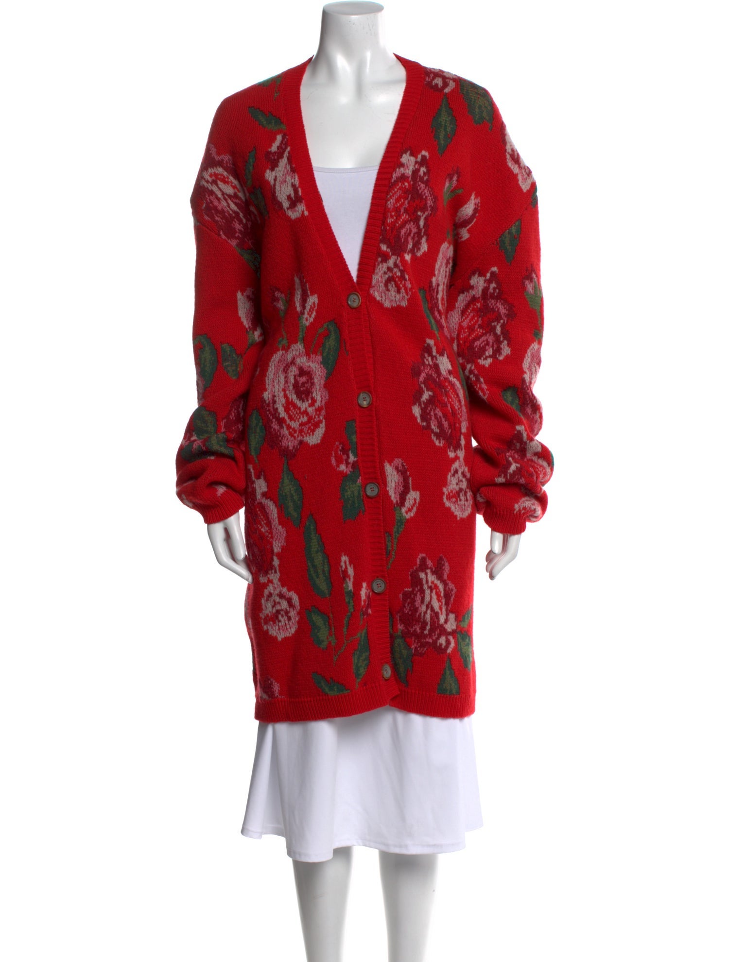 Magda Butrym Wool Floral Print Sweater