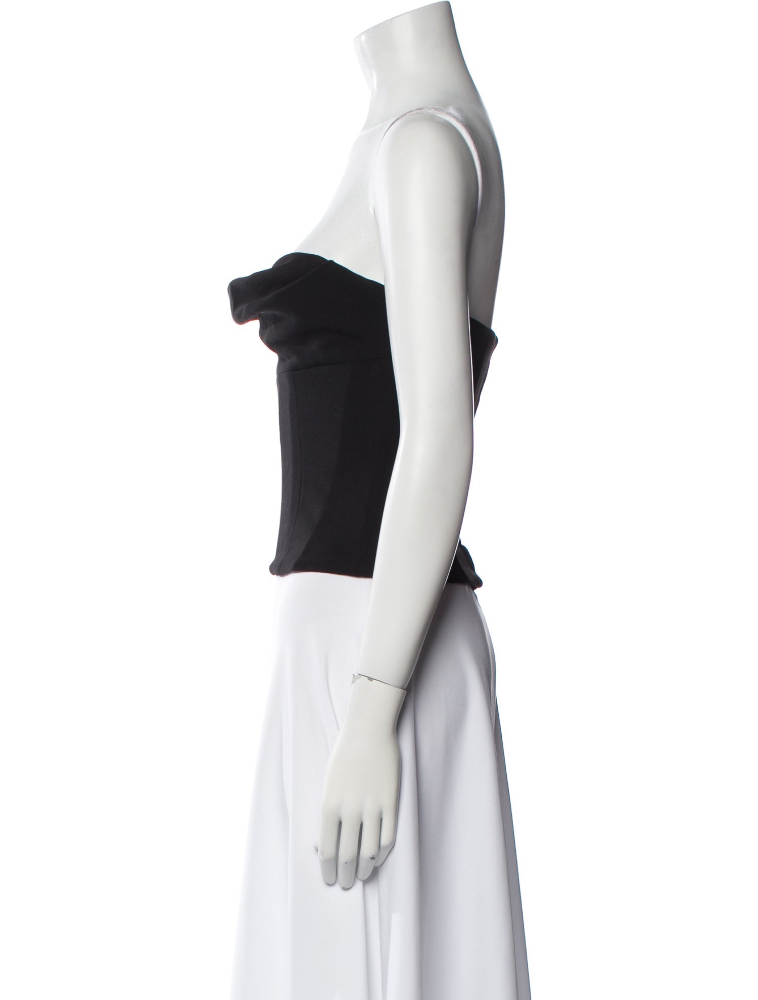 Magda Butrym Wool Strapless Crop Top