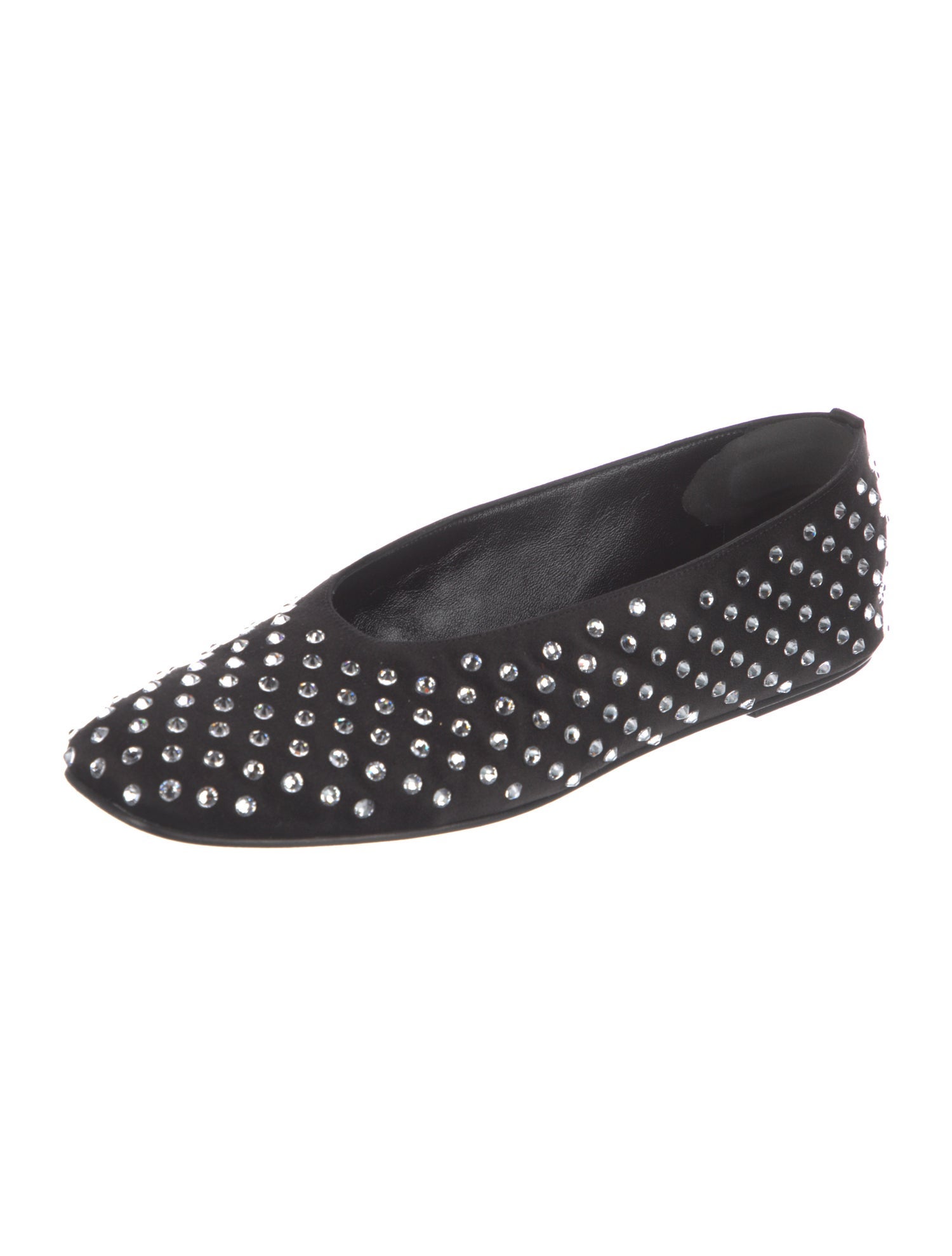 Magda Butrym Satin Crystal Embellishments Ballet Flats