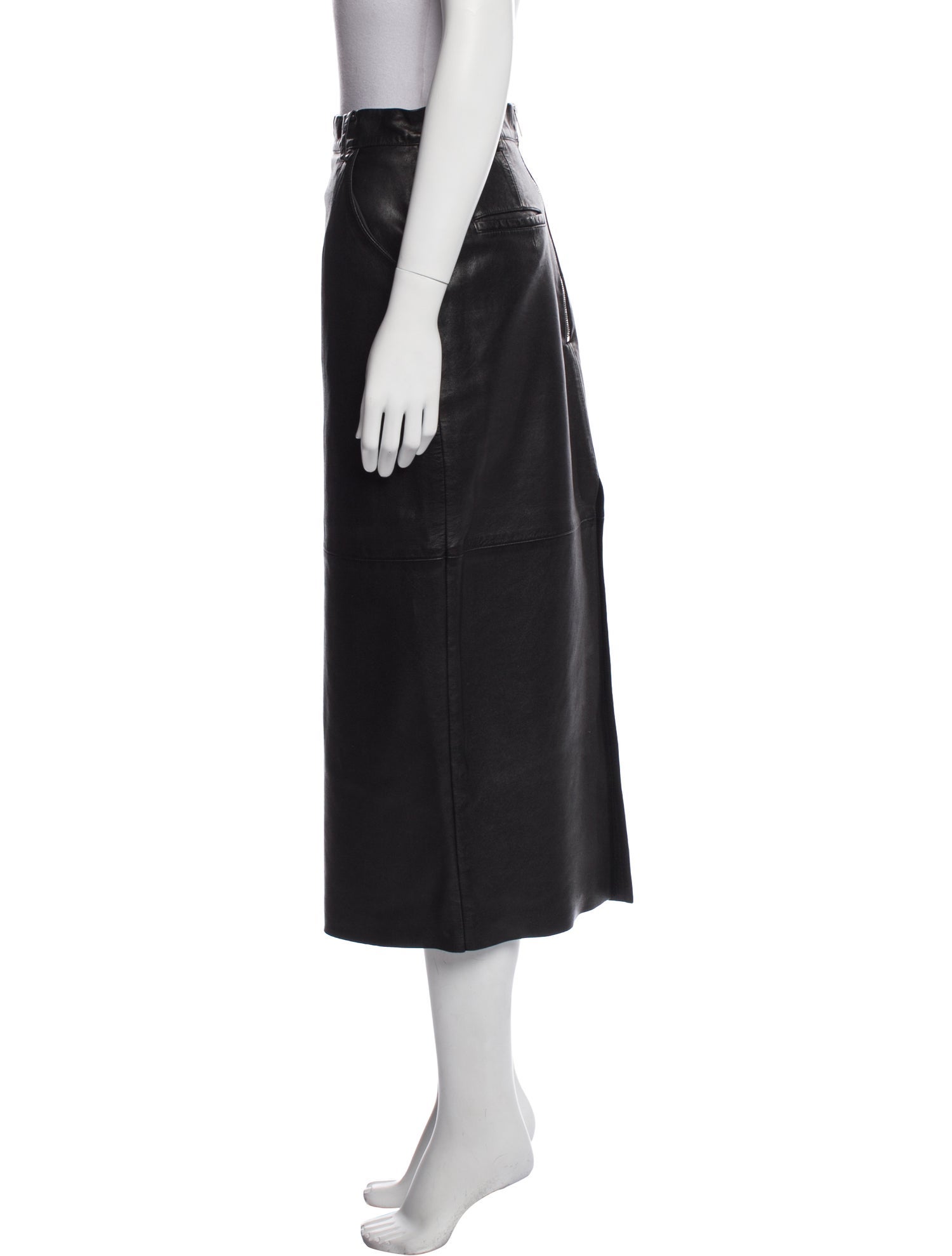 Magda Butrym Leather Midi Length Skirt
