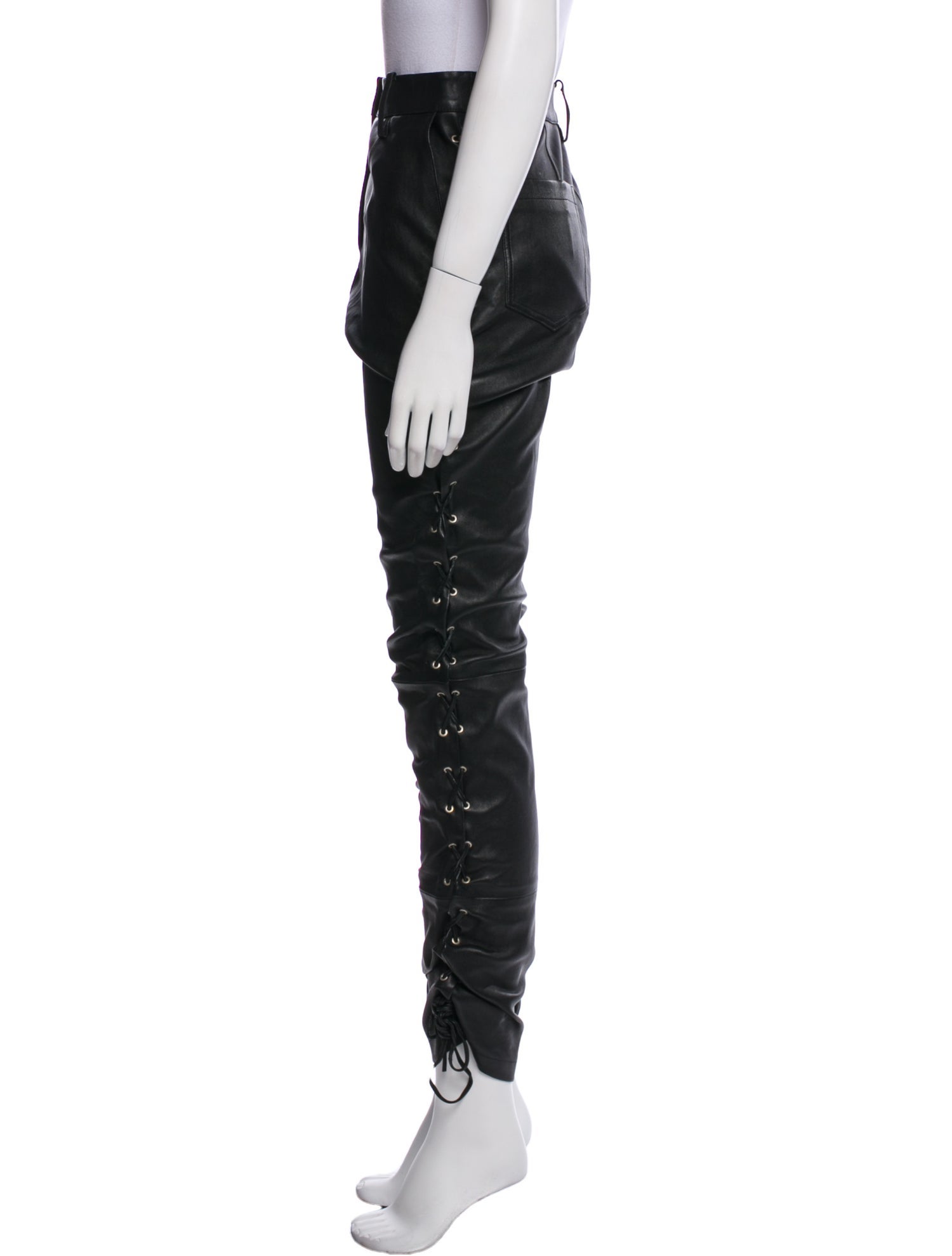 Magda Butrym Leather Skinny Leg Pants