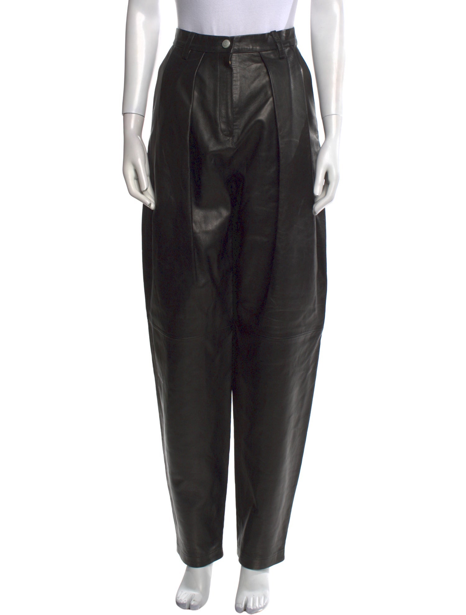 Magda Butrym Leather Straight Leg Pants