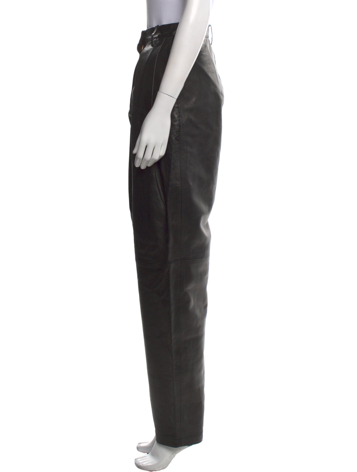 Magda Butrym Leather Straight Leg Pants