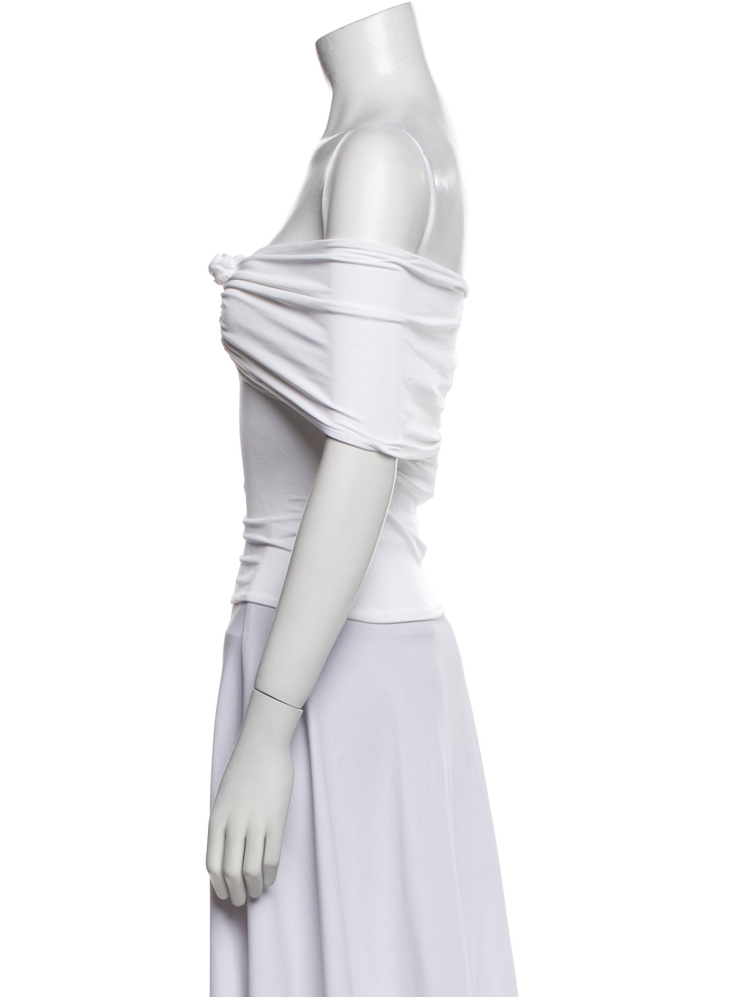 Magda Butrym Off-The-Shoulder Short Sleeve Crop Top w/ Tags