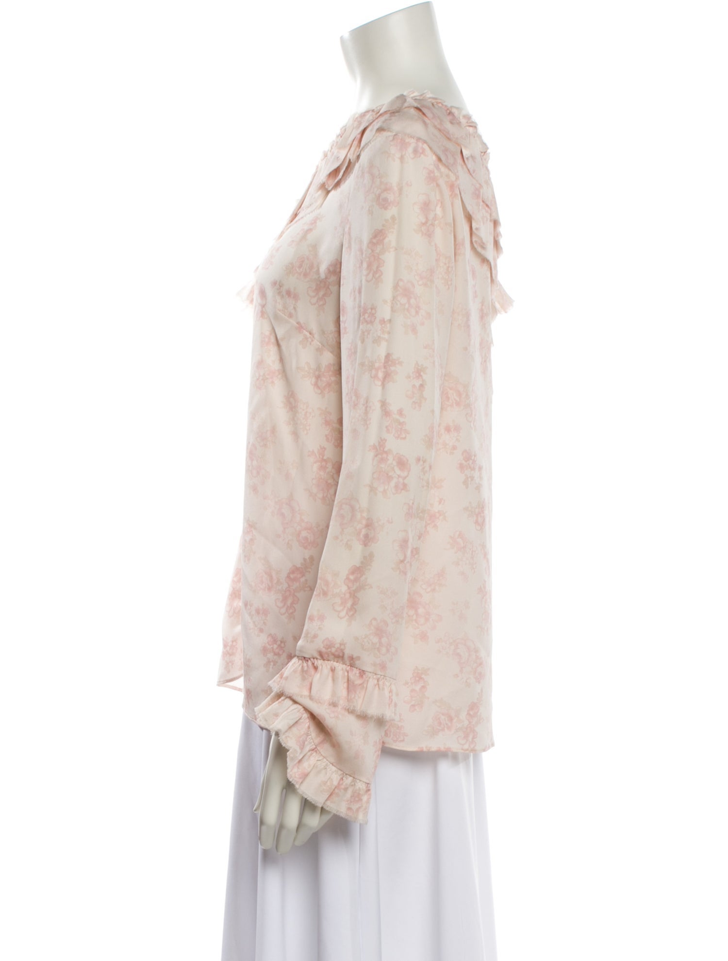 Magda Butrym Silk Floral Print Blouse