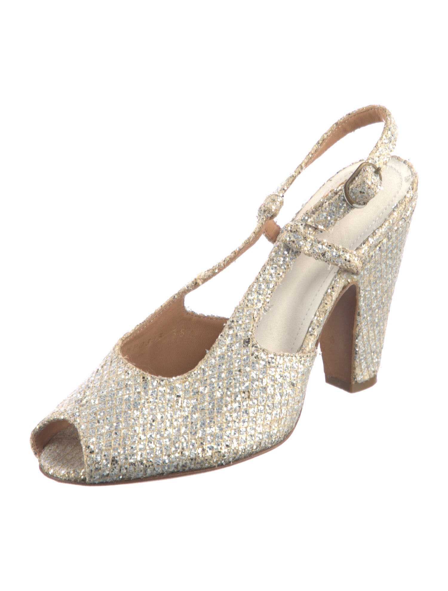 Maison Margiela Glitter Slingback Pumps