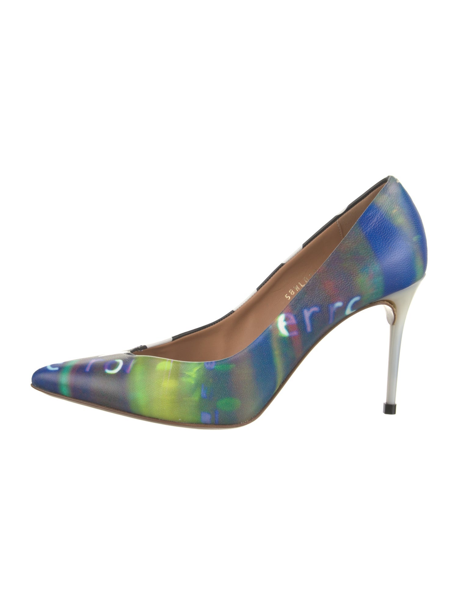 Maison Margiela Leather Printed Pumps