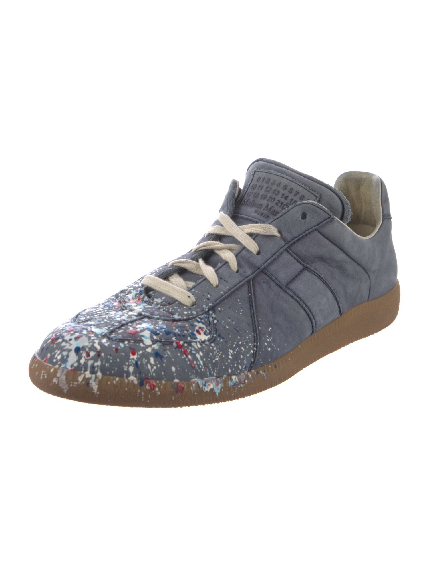 Maison Margiela Leather Printed Sneakers