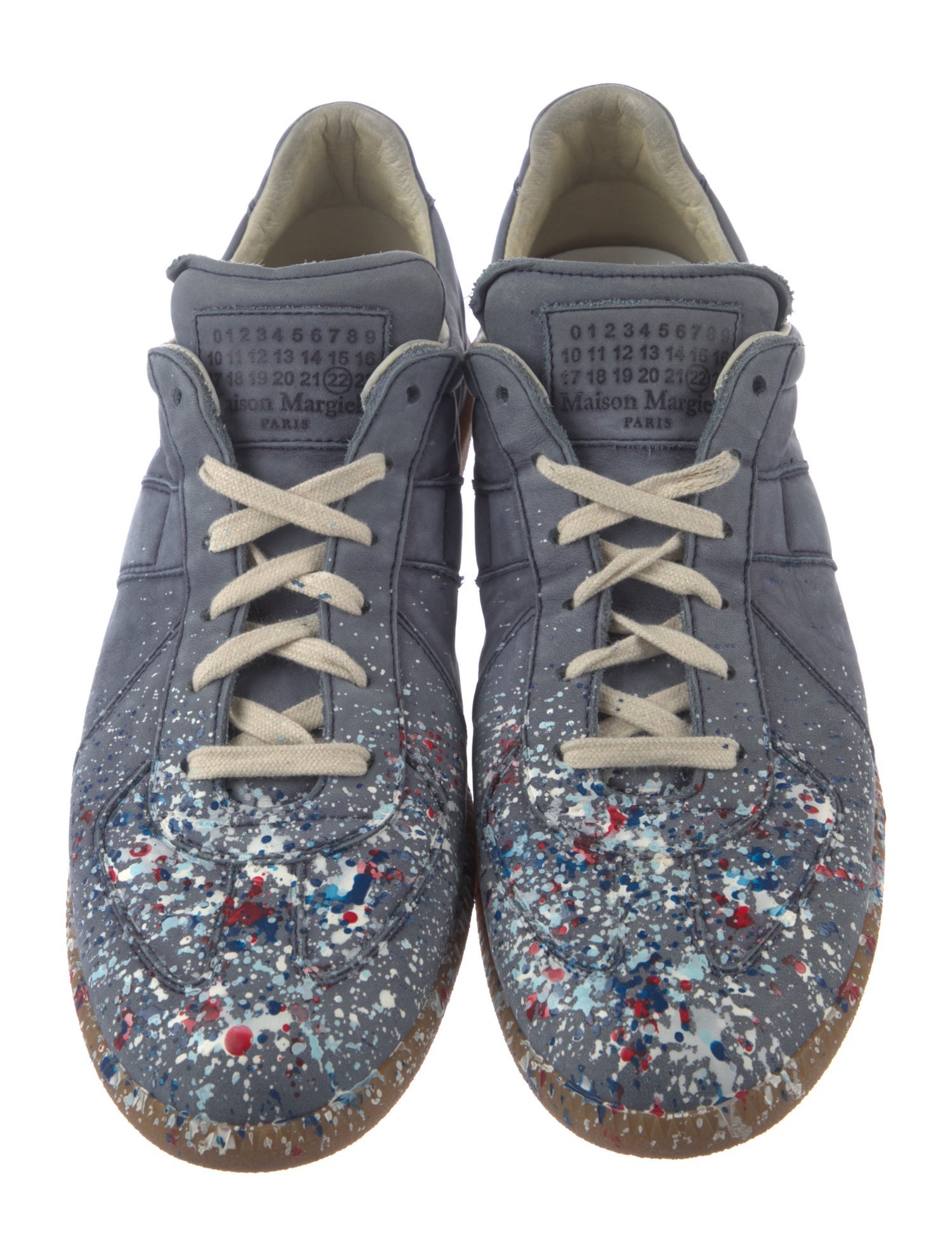 Maison Margiela Leather Printed Sneakers