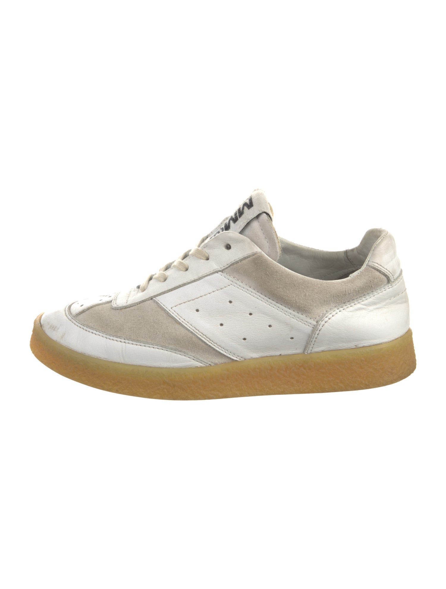 Maison Margiela Leather Colorblock Pattern Sneakers