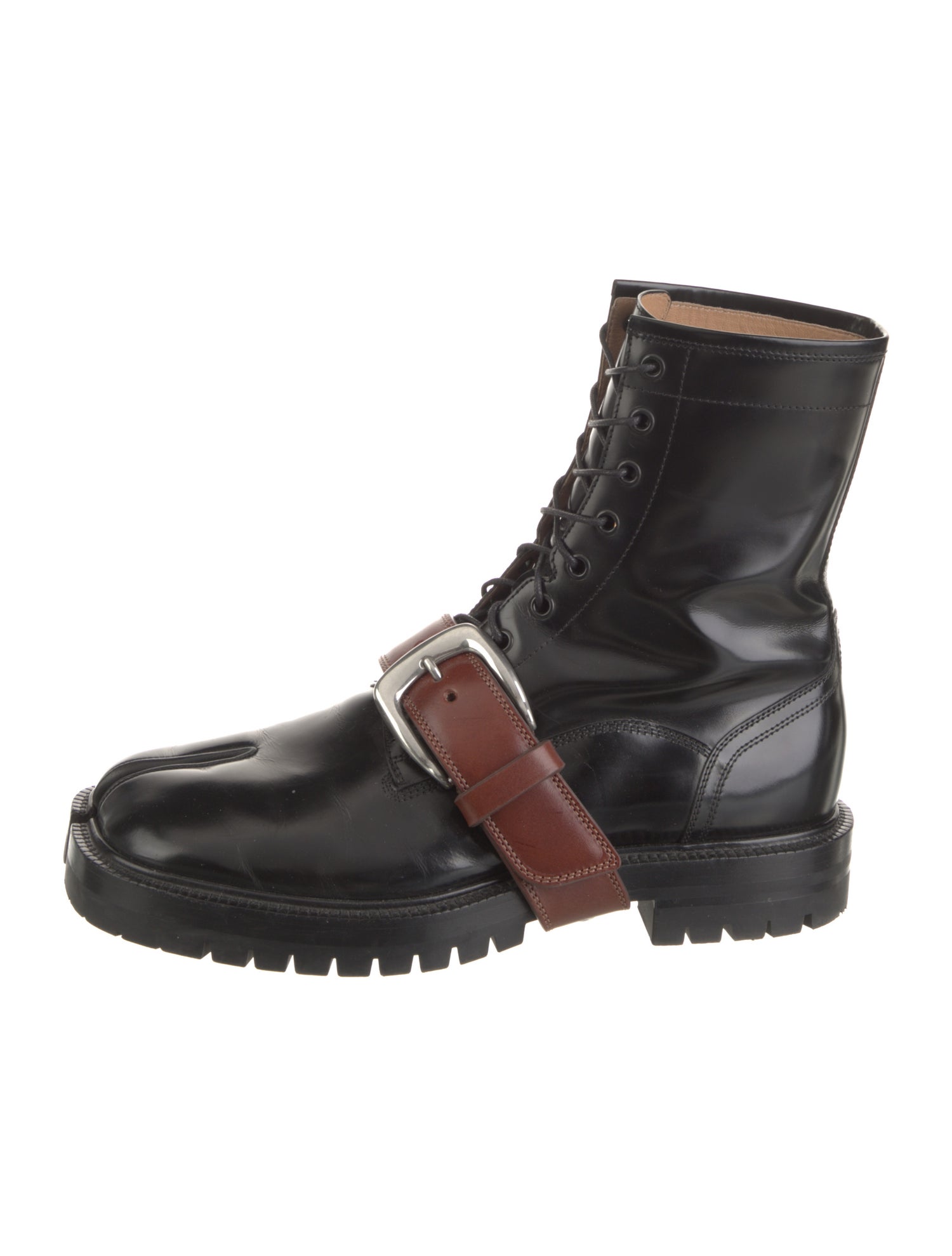 Maison Margiela Leather Combat Boots