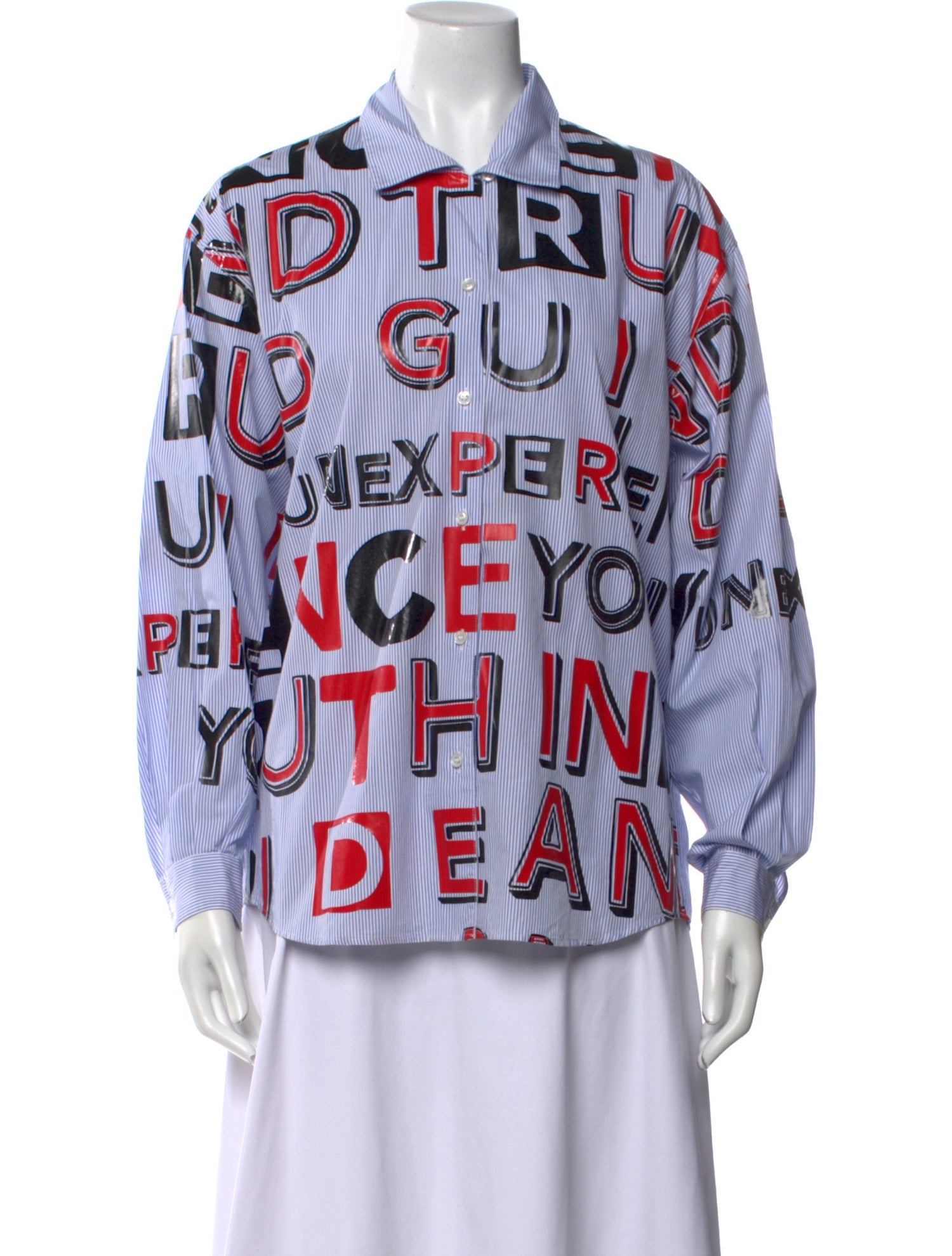 Maison Margiela 2017 Printed Button-Up Top