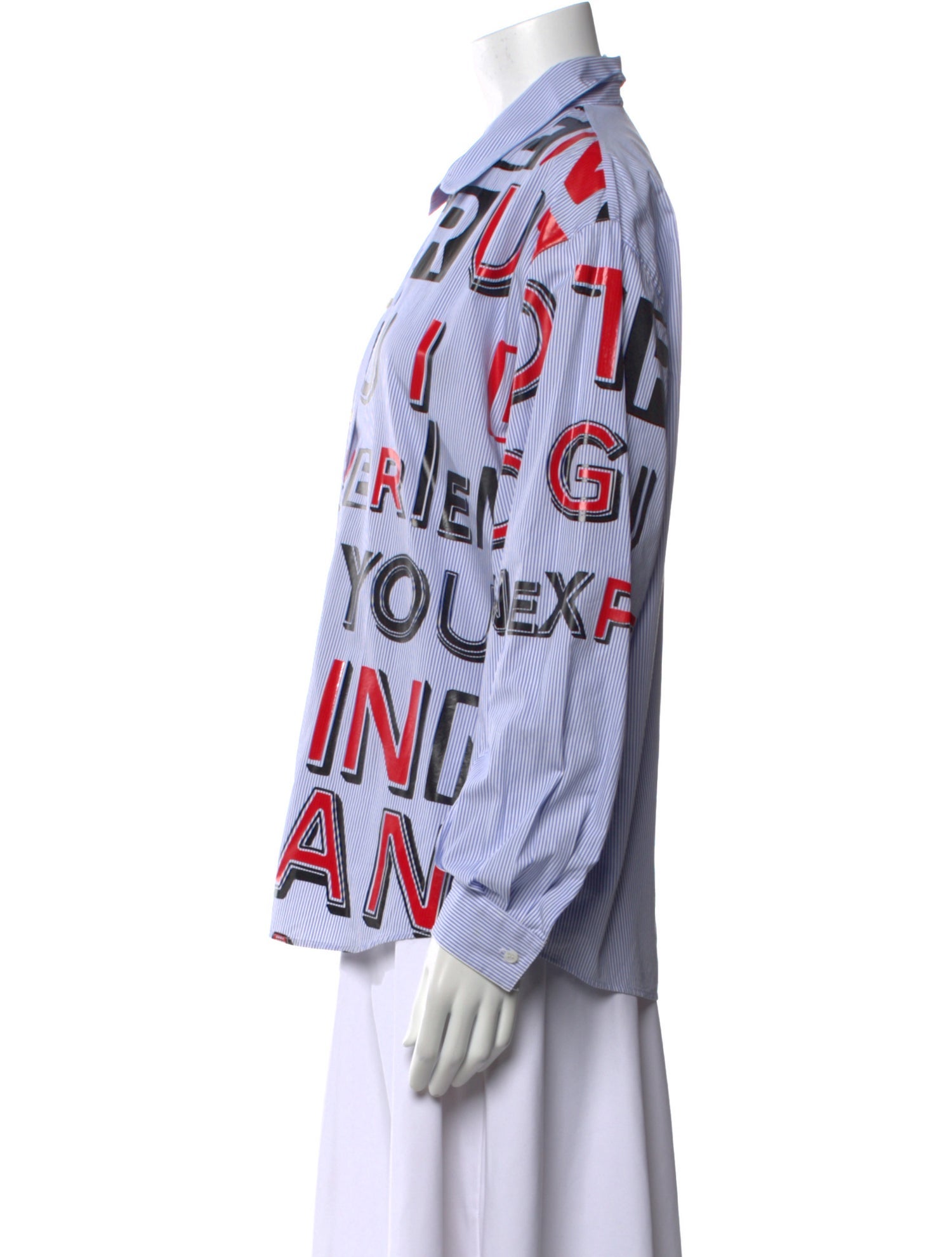 Maison Margiela 2017 Printed Button-Up Top