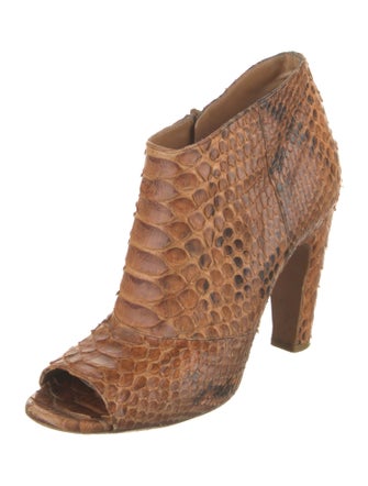 Maison Margiela Python Animal Print Lace-Up Boots